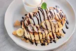 チョコバナナパンケーキ(【グルテンフリーとパンケーキのお店】TIARA IN ROSE ティアラインローズ)