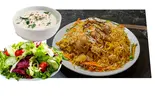 スペシャルライター付きマトンビリ  ヤニ special Mutton dum biryani with raita（インド＆タイ料理スマイル Indian ＆ Thai restaurant ＆Bar~Smile）