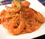 赤座エビと旬野菜のトマトクリームパスタ（イタリアン ロッソ エ ビアンコ 赤坂(Rosso e Bianco)）