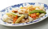 キヌガサ茸とエビの炒め（陳麻婆豆腐 有明ガーデン店）