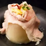 仙台牛のしゃぶしゃぶとしみこみ大根（博多おでんと黒毛和牛の店くろこ）