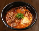 F-1112】牛カルビ赤スンドゥブBeef Short Rib Sundubu Jjigae（ビビンバ・カルビ丼・スンドゥブ グンチャン 神戸駅前店）