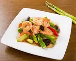 エビとアスパラの炒め(Prawn & Aspara stir fried(タイ&インド 神楽坂エスニック CARAVAN SAPANA(キャラバンサパナ))