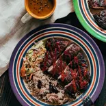 ジャークチキンセット(スープ付き) Jerk Chicken with Rice＆Peas（YOKOMAMA JERK CENTRE）