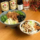 ランチサービス 台湾まぜそばとミニ炙り豚バラチャーシュー丼セット（ニク×ト×ソバ 本店）
