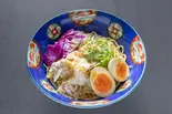 menu特製冷やし豚しゃぶ油そば menu Special Cold Pork Slice Oil Soba（東京煮干屋本舗 中野駅前店）