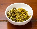たまごと高菜炒めのせご飯 Egg and Mustard Greens Stir-Fry on Rice(刀削麺の王様 茅場町店)