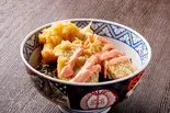 合盛り明太マヨ天丼(鶏1個豚2枚)（鶏天豚天 通天道 津田沼店）