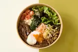 【半熟】温玉と牛ハラミの玄米ビビンバ Soft Boild Egg Beef Harami Bibimbap（玄米ビビンバ 韓美菜(ハンヤチェ) 天王寺店）