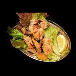 せせり塩焼き（麺ダブルが無料 →大盛太麺ソース焼きそば 太陽の手）