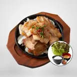 サムギョプサル定食(サンチュ、おかず3品、ライス、スープ付き)（韓パイ）