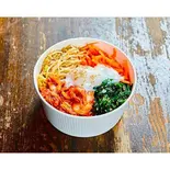 自家製ナムル3種とキムチビビンバ丼（ビーフカツ肉垣）