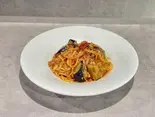 ベーコンと茄子のアラビアータ（dining bar bee）