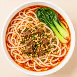 麻辣牛肉ビーフン(麻辣牛肉米線)（麻辣烫＆米線専門 四川食堂 隅然）