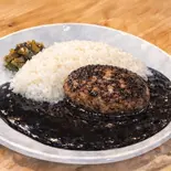 あぐーハンバーグ黒カレー（アグー専門店 白いとんかつ 花ひらく 四ツ橋店）