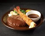 アンガスビーフ100%ステーキハンバーグ デミグラスソース＆海老フライ（ジョナサン 板橋大山店）