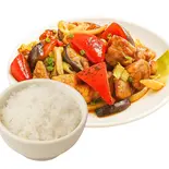 ガーリックチキン炒め garlic chicken stir fry(ザ・コックハウス INDIAN RESTAURANT THE COOK HOUSE)