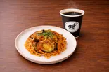 ナスとズッキーニのボロネーゼセット（【もちもち黒糖】下高井戸タピオカ専門店|MR.HIPPOCOFFEE）