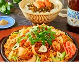 国産牛もつ焼そば＆選べるミニ丼セット（豚でもない角煮丼 豊豚 HOUTON 堀切5丁目店）
