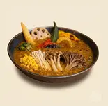 森のめぐみ・きのこと彩り野菜のスープカレー（がるる）