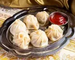 Chicken Momo with Acha アチャール添えチキンモモ（KATHMANDU Vyanjan）