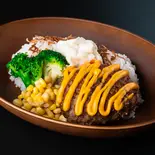 濃厚！チーズソースハンバーグBOX(ハンバーグ120gライス200g)（赤身肉ローストビーフとハンバーグ The Roast Beef Tokyo 久米川店 ローストビーフトーキョー）