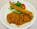 ローストンカツとエビフライセット（洋食屋ハル）