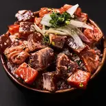 ごろごろマグロとサーモンのチラシ炙り丼 Roast tuna＆salmon Chirashi rice bowl（海鮮炙り丼 炉端の山ちゃん 亀有店）