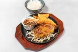ハンバーグ150g＆海老フライ ライス付き（ぎゅう丸 大名店）