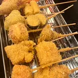 いろいろ串カツ盛り合わせ10本（熊本 串カツわさもん酒場 七隈福大前店）
