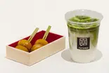 あんこ入り米粉串団子2本＆静岡県産オーガニック特選抹茶ラテセット（オーガニック日本茶と畳カフェTEA TATAMO！ 札幌狸小路店）