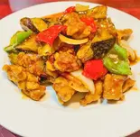 揚げ豚肉とナスの醤油炒め（満福楼 東村山店）