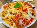 チキンビリヤニ Chicken Biryani + Raita（カラチの空）