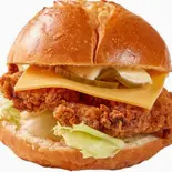 【デラックス】チーズフィレバーガー（ペリペリチキン＆チキンバーガー ファイヤーチキン 菊川店 Fire Chicken）