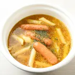 ソーセージのスパイスカレースープパスタ(ごちそうスープパスタKitchen「ごちすぱ」)