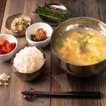 特製プゴクセット(プゴク、米、パンチャン、アミの塩辛) special pugoku set（韓国家庭料理プゴク専門店テグ）
