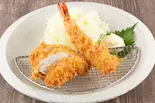 熟成重ねかつSサイズ&海老フライ1本弁当(宅配とんかつ かさねや 博多店)