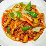牛ハチノスの辛口炒め(辣炒肚片)（東京穆斯林飯店 ムスリム飯店）