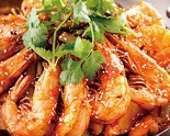 干锅虾 (エビの四川風鍋)（川味人家·中華料理）