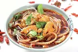 麻辣肥肠粉 辛いホルモン春雨（ビャンビャン麺 朋友）