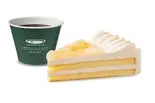 桃とアールグレイのショートケーキセット Peach ＆ Earl Grey Sponge Cake Set（珈琲館 銀座中央通り二丁目店）