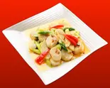ホタテとアスパラのXO醤炒め(梅蘭 六本木ヒルズ店)