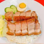 皮付き焼き豚ご飯（世界飯店）