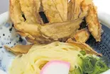 国産ごぼう天ぶっかけうどん（つるのおんがえし横川店）