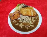 カツとハムカツ焼きチーズカレー(箕輪商會)