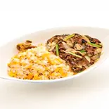 炒飯プレート牛肉黒胡椒 Fried Rice and Black Pepper Beef Stir-Fry（本格中華エクスプレス(旧上海エクスプレス駒沢店)）