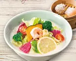 8種野菜のベジかゆ＆2種点心セット（店内炊き上げ おかゆ専門店 粥餐庁(かゆさんちん) KITTE博多店）