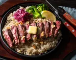[ライト]牛ハラミバターステーキ＆ガーリックバターライス / ハラミ150g＆ガーリックライス250g（禁断のハラミバターステーキライス Mr.ハラミ 元住吉店）