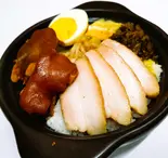 叉焼猪脚飯(叉焼豚足飯)Roast pork and pork trotter rice（台湾小籠包 圓園）