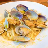 アサリとカラスミのリングイネ Linguine with clams and bottarga（pescheria三軒茶屋店）